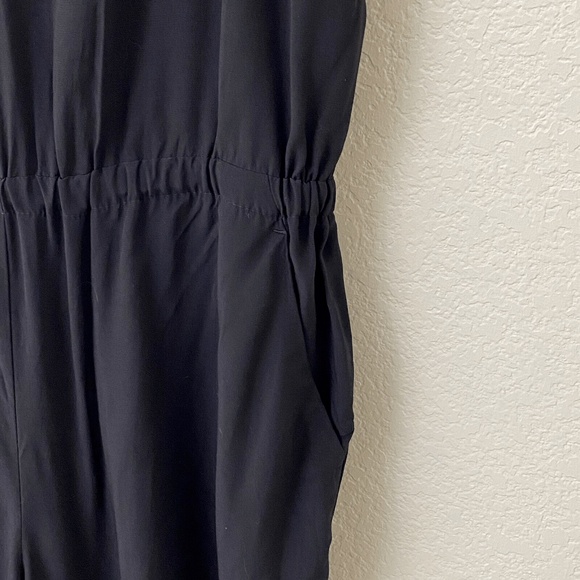 LOFT Jumpsuit Size Large Black Sleeveless One Piece Pockets New With Tags - Picture 3 of 5